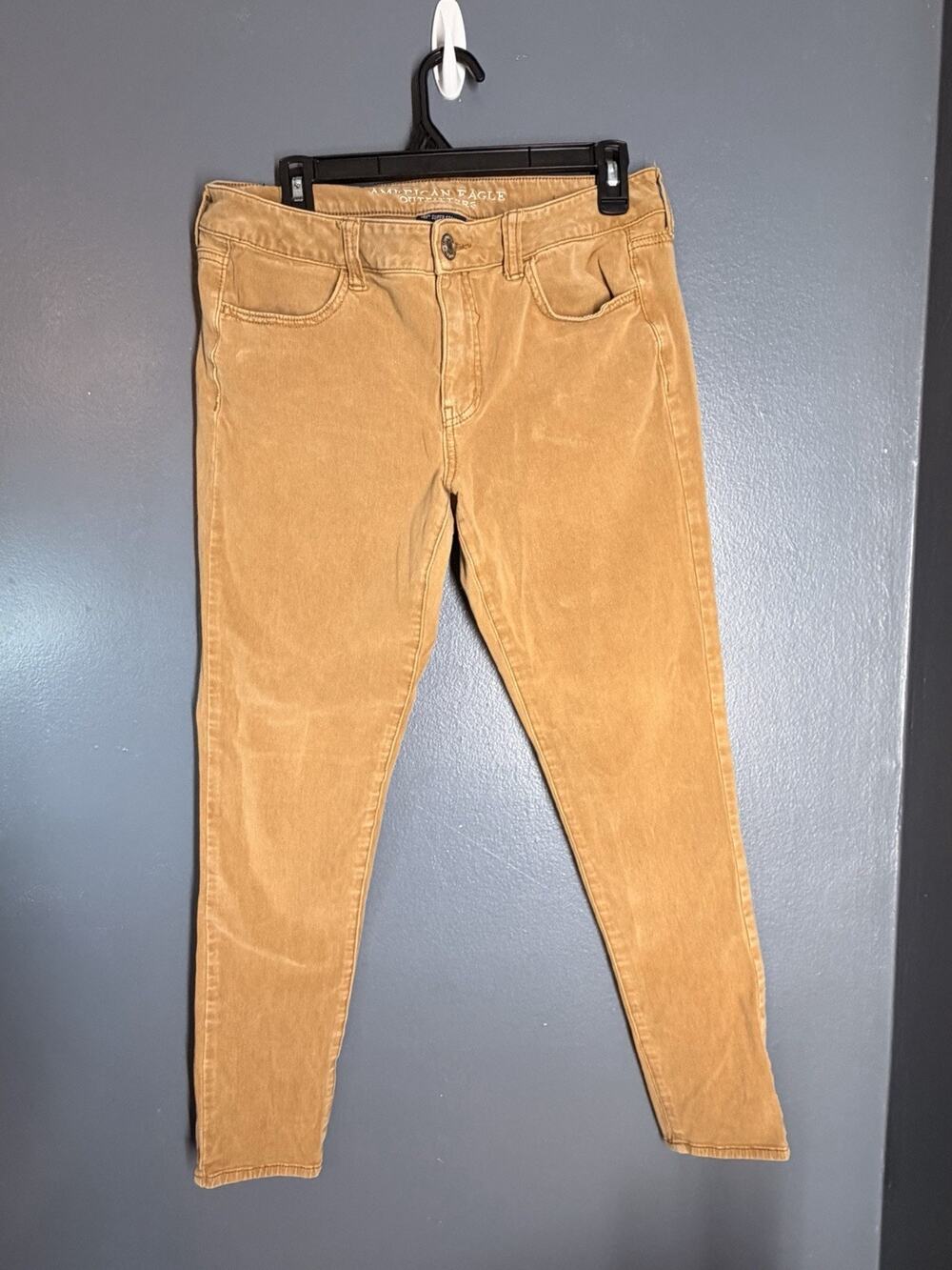 American Eagle Low Rise Jegging Jeans Size 12 Regular Tan Stretch
